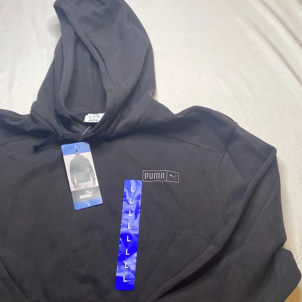 Puma Men's Black Hoodie Size Large‎
